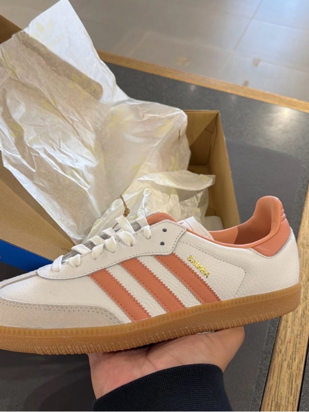 Adidas Samba Cloud White/Wonder Clay/Crystal White Women size 11
Athletic Shoes